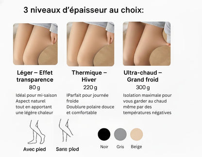 LegsFit™ Collant Thermique Ultra-Chaud – Effet Transparence & Confort Hiver