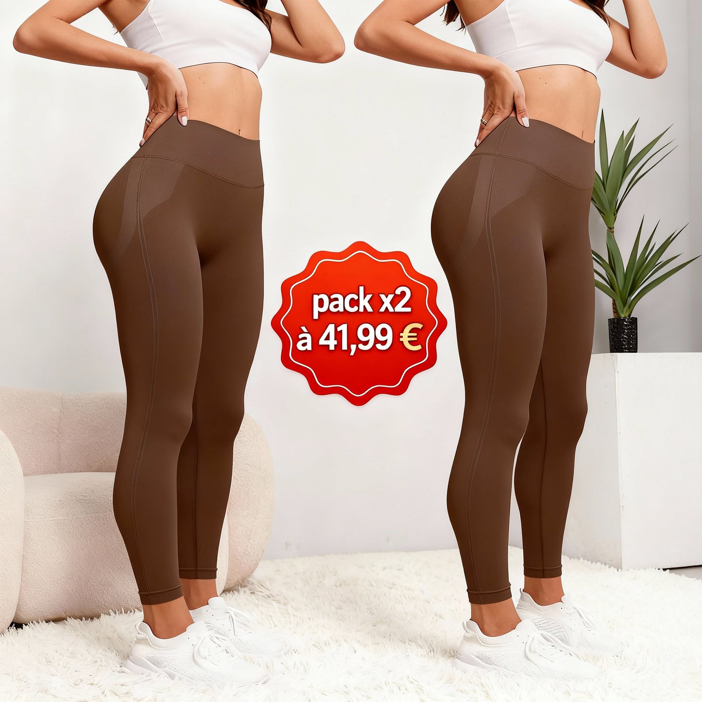 Legging Sport Sculptant Squat-Proof – Maintien & Confort 4-sens
