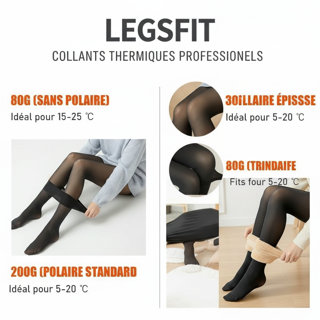 LegsFit™ Collant Thermique Ultra-Chaud – Effet Transparence & Confort Hiver