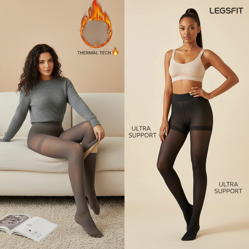LegsFit™ Collant Thermique Ultra-Chaud – Effet Transparence & Confort Hiver